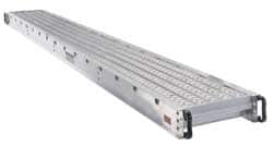 Made in USA - 20 Ft. Long x 12 Inches Wide, 2 Man Aluminum Scaffold Plank - Strong Tooling