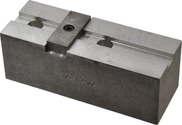 Abbott Workholding Products - 12" & Up Chuck Capacity, Tongue & Groove Attachment, Square Soft Lathe Chuck Jaw - 3 Jaws, Aluminum, 2-1/2" Btw Mount Hole Ctrs, 5-1/2" Long x 2" Wide x 2" High, 1/2" Groove, 1/2" Fastener - Strong Tooling