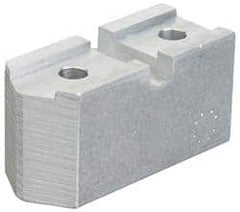 Abbott Workholding Products - 8" & Up Chuck Capacity, Serrated Attachment, Square Soft Lathe Chuck Jaw - 3 Jaws, Aluminum, 1-7/16" Btw Mount Hole Ctrs, 4" Long x 1-1/2" Wide x 2" High, 1/2" Groove, 3/8" Fastener - Strong Tooling