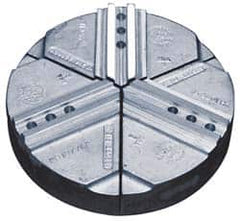 Abbott Workholding Products - 20" & Up Chuck Capacity, 3/32" x 90° Serrated Attachment, Round Soft Lathe Chuck Jaw - 3 Jaws, Cast Aluminum, 1-1/2" Btw Mount Hole Ctrs, 21" Wide x 4" High, 1.004" Groove, 0.7874" & 20mm Fastener - Strong Tooling