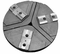 Abbott Workholding Products - 36" & Up Chuck Capacity, Bullard Attachment, Round Soft Lathe Chuck Jaw - 3 Jaws, Cast Aluminum, 3" Btw Mount Hole Ctrs, 36" Wide x 4" High, 7/8" & 7/8" Fastener - Strong Tooling