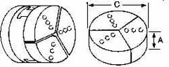 Abbott Workholding Products - 6" & Up Chuck Capacity, Northfield Attachment, Round Soft Lathe Chuck Jaw - 3 Jaws, Aluminum, 5.92" Wide x 4" High - Strong Tooling