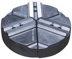 Abbott Workholding Products - 15" & Up Chuck Capacity, 1.5mm x 60° Serrated Attachment, Round Soft Lathe Chuck Jaw - 3 Jaws, Cast Aluminum, 1.6929" Btw Mount Hole Ctrs, 24" Wide x 4" High, 0.8661" Groove, 0.7874" & 20mm Fastener - Strong Tooling