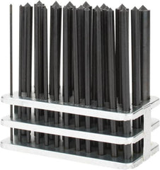 Value Collection - 28 Piece, 3/32 to 17/32", Transfer Punch Set - Round Shank, Comes in Stand - Strong Tooling