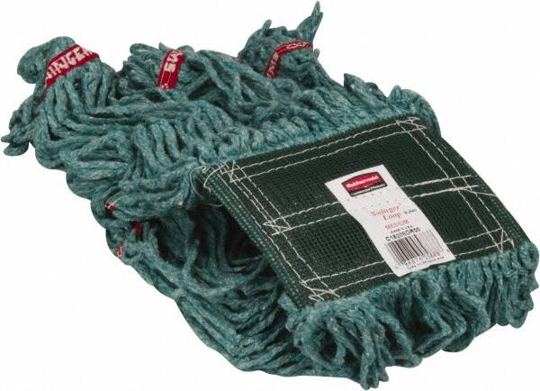 Rubbermaid - 5" Green Head Band, Medium Blended Fiber Loop End Mop Head - 4 Ply, Use for General Purpose - Strong Tooling