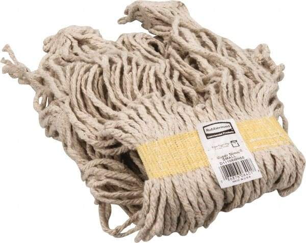 Rubbermaid - 1" Yellow Head Band, Small Cotton Loop End Mop Head - 4 Ply, Side Loading Connection, Use for General Purpose - Strong Tooling