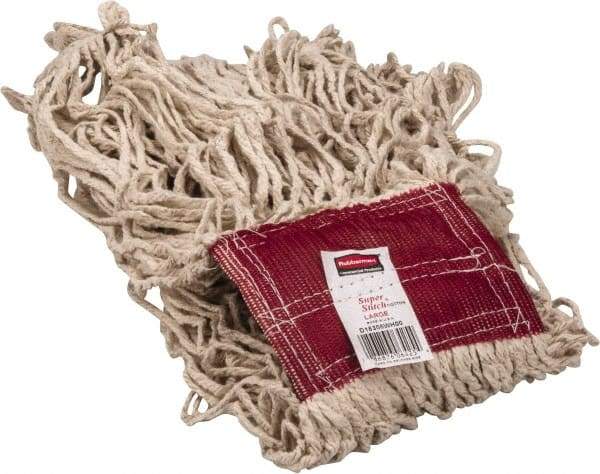 Rubbermaid - 5" Red Head Band, Large Cotton Loop End Mop Head - 4 Ply, Use for General Purpose - Strong Tooling