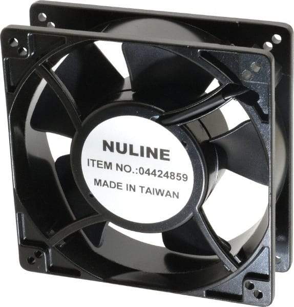 Value Collection - 230 Volts, AC, 130 CFM, Square Tube Axial Fan - 0.19 Amp Rating, 2,650 to 3,100 RPM, 5" High x 5" Wide x 1-1/2" Deep - Strong Tooling