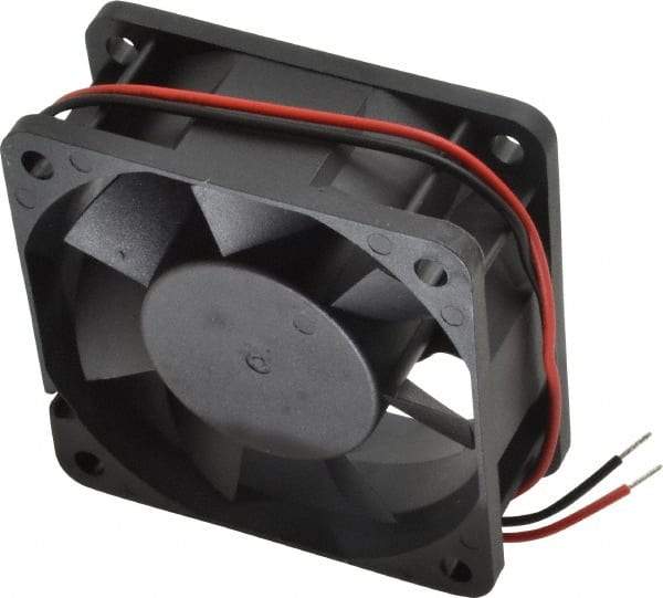 Value Collection - 24 Volts, DC, 20 CFM, Square Tube Axial Fan - 0.12 Amp Rating, 3,500 to 3,800 RPM, 2.36" High x 2.36" Wide x 1" Deep - Strong Tooling