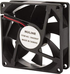 Value Collection - 24 Volts, DC, 37.5 CFM, Square Tube Axial Fan - 0.13 Amp Rating, 2,700 to 3,000 RPM, 3.15" High x 3.15" Wide x 1" Deep - Strong Tooling