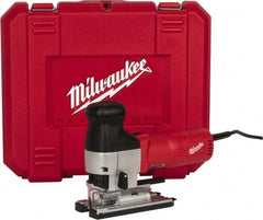 Milwaukee Tool - 6.2 Amp, 500 to 3,000 SPM, 1 Inch Stroke Length, Electric Jigsaw - 120V, 9-1/2 Ft. Cord Length, 45° Cutting Angle - Strong Tooling