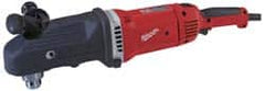 Milwaukee Tool - 1/2" Keyed Chuck, 450 & 1,750 RPM, Angled Handle Electric Drill - 13 Amps, 120 Volts, Reversible, Includes Side Handle - Strong Tooling