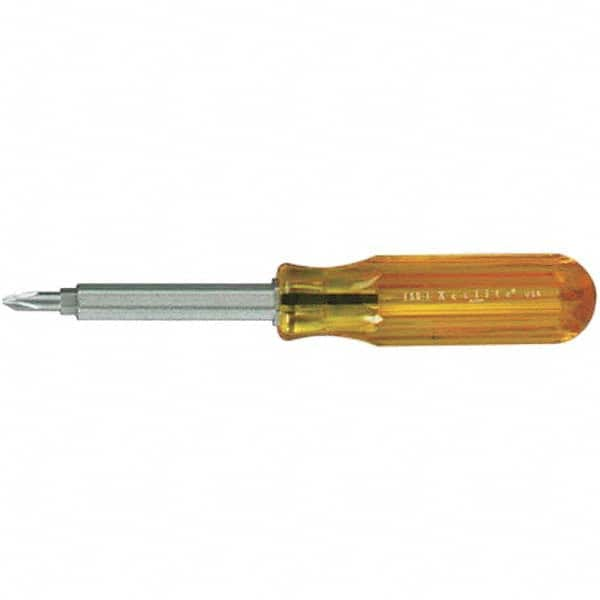 Xcelite - 8 Piece Cabinet, Phillips & Slotted Screwdriver Set - Bit Sizes: Philips 1 to 2 - Strong Tooling