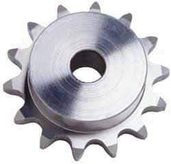 U.S. Tsubaki - 10 Teeth, 1/2" Chain Pitch, Chain Size 40, Plain Bore Sprocket - 1/2" Bore Diam, 1.618" Pitch Diam, 1.84" Outside Diam - Strong Tooling