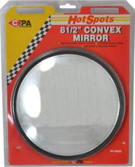 Value Collection - Automotive Full Size Convex Round Mirror with L Bracket - Black, 8-1/2" Mirror Diam - Strong Tooling