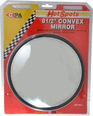 Value Collection - Automotive Full Size Convex Round Mirror with L Bracket - Stainless Steel, 8-1/2" Mirror Diam - Strong Tooling