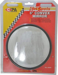 Value Collection - Automotive Full Size Convex Round Mirror with L Bracket - Stainless Steel, 6" Mirror Diam - Strong Tooling