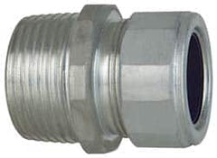 Cooper Crouse-Hinds - 3/4 to 0.85" Cable Capacity, Liquidtight, Straight Strain Relief Cord Grip - 1 NPT Thread, 1-3/4" Long, Steel - Strong Tooling