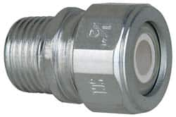 Cooper Crouse-Hinds - 1/4 to 0.35" Cable Capacity, Liquidtight, Straight Strain Relief Cord Grip - 1/2 NPT Thread, 1-5/16" Long, Steel - Strong Tooling