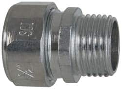 Cooper Crouse-Hinds - 0.55 to 0.65" Cable Capacity, Liquidtight, Straight Strain Relief Cord Grip - 1/2 NPT Thread, 1-5/16" Long, Steel - Strong Tooling