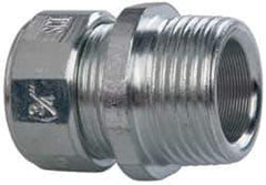 Cooper Crouse-Hinds - 0.15 to 1/4" Cable Capacity, Liquidtight, Straight Strain Relief Cord Grip - 3/4 NPT Thread, 1-5/16" Long, Steel - Strong Tooling