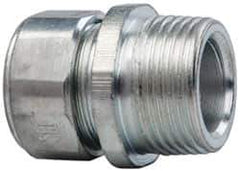 Cooper Crouse-Hinds - 0.55 to 0.65" Cable Capacity, Liquidtight, Straight Strain Relief Cord Grip - 3/4 NPT Thread, 1-5/16" Long, Steel - Strong Tooling