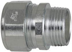 Cooper Crouse-Hinds - 0.65 to 3/4" Cable Capacity, Liquidtight, Straight Strain Relief Cord Grip - 3/4 NPT Thread, 1-9/16" Long, Steel - Strong Tooling