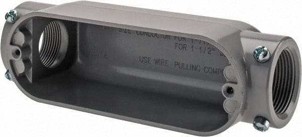 Cooper Crouse-Hinds - 1 Gang, (2) 1-1/4" Knockouts, Aluminum Rectangle Outlet Body - 8.45" Overall Height x 2.49" Overall Width x 2.73" Overall Depth - Strong Tooling