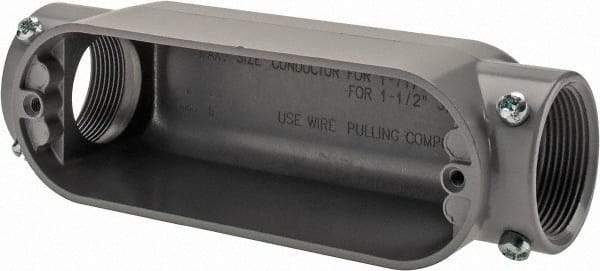 Cooper Crouse-Hinds - 1 Gang, (2) 1-1/2" Knockouts, Aluminum Rectangle Outlet Body - 8.45" Overall Height x 2.49" Overall Width x 2.73" Overall Depth - Strong Tooling