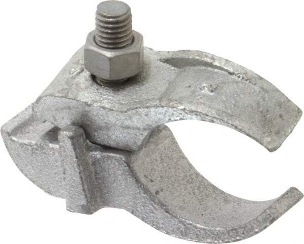 Cooper Crouse-Hinds - 2" Pipe, Malleable Iron, Electro Galvanized Conduit Clamp - 1 Mounting Hole - Strong Tooling