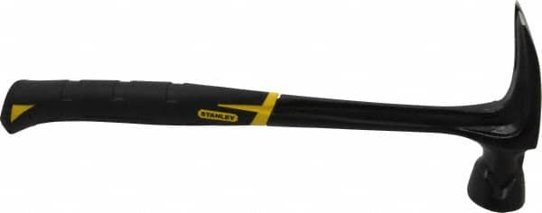 Stanley - 1-3/8 Lb Head, Straight Rip Claw Framing Hammer - 16" OAL, Forged Steel Head, 1-5/16" Face Diam, Smooth Face, Steel Handle with Grip - Strong Tooling