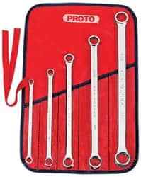 Proto - 5 Pc, 5/16 x 3/8 - 13/16 x 7/8", 12-Point Box End Wrench Set - Exact Industrial Supply