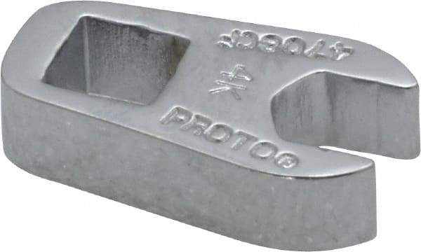 Proto - 1/4" 1/4" Drive Chrome Open End Crowfoot Wrench - 17/32" Head Diam x 1/4" Head Thickness - Strong Tooling