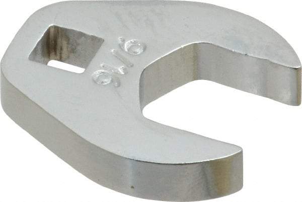 Proto - 9/16" 1/4" Drive Chrome Open End Crowfoot Wrench - 1-1/8" Head Diam x 1/4" Head Thickness - Strong Tooling