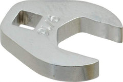 Proto - 9/16" 1/4" Drive Chrome Open End Crowfoot Wrench - 1-1/8" Head Diam x 1/4" Head Thickness - Strong Tooling