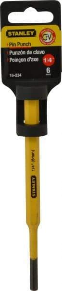 Stanley - 1/4" Pin Punch - 6" OAL, Tempered Steel - Strong Tooling