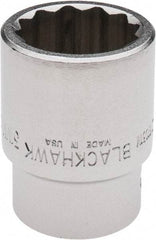 Blackhawk by Proto - 3/4" Drive, Standard Hand Socket - 6 Points, 2-13/64" OAL, Alloy Steel, Black Finish - Strong Tooling