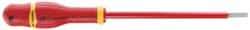 Facom - 325mm OAL Standard Slotted Screwdriver - 200mm Blade Length, Round Shank, Ergonomic Handle - Strong Tooling