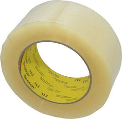 3M - 2" x 110 Yd Clear Acrylic Adhesive Sealing Tape - Polypropylene Film Backing, 2.55 mil Thick, 56 Lb Tensile Strength, Series 313 - Strong Tooling