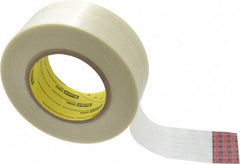 3M - 2" x 60 Yd Clear Rubber Adhesive Packaging Tape - Polypropylene Film Backing, 6.6 mil Thick, 380 Lb Tensile Strength, Series 898NR - Strong Tooling