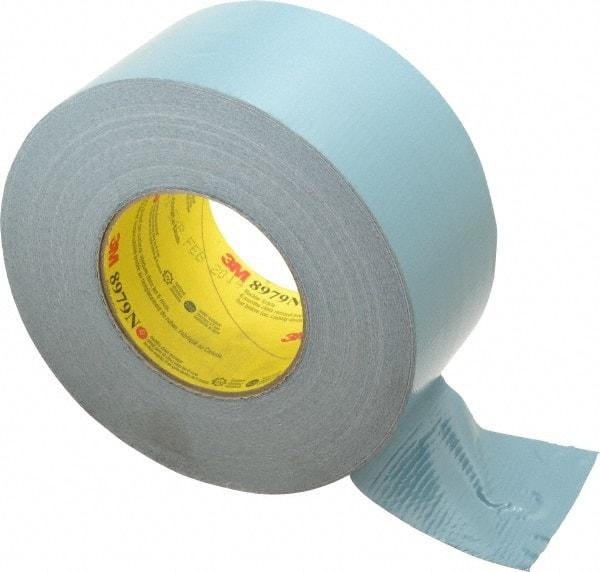 3M - 3" x 55m Blue Duct Tape - 12.1 mil, Rubber Adhesive, Polyethylene Film Backing, 36 Lb/ln Tensile Strength, 200°F Max, Series 8979N - Strong Tooling