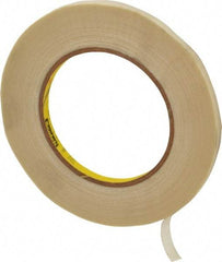 3M - 60 Yd Long x 1/4" Wide, Series 361, White Silicone Glass Cloth Tape - 7.5 mil Thick, 182 Lb/In Tensile Strength - Strong Tooling