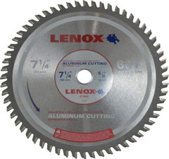 Lenox - 7-1/4" Diam, 5/8" Arbor Hole Diam, 60 Tooth Wet & Dry Cut Saw Blade - Titanium Carbide-Tipped, General Purpose Action, Standard Round Arbor - Strong Tooling