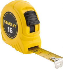 Stanley - 16' x 3/4" Yellow Blade Tape Measure - 1/32 & 1/16" Graduation, Inch Graduation Style, Yellow Case - Strong Tooling