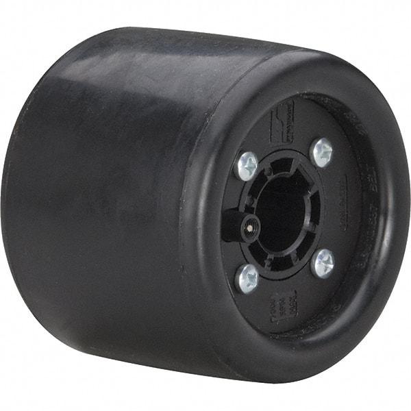 Dynabrade - 3-1/4" Wheel OD, 3" Wheel Width, 7,000 RPM, Aluminum, Pneumatic Wheel with Hub - 10-11/16" Long x 3" Wide, 5/8" Wheel Arbor Hole, For Use with 13204, 13505, 13515 & 13520 Dynastraight Air-Powered Abrasive Finishing Tools - Strong Tooling