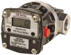 GPI - 1/2" Port Oval Gear Flowmeter - 800 Max psi, 0.3 to 7.9 GPM, Aluminum - Strong Tooling