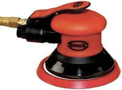 Sioux Tools - 12,000 OPM, 13 CFM Air Consumption, Palm Air Orbital Sander - Round Pad, 1/4 NPT Inlet - Strong Tooling