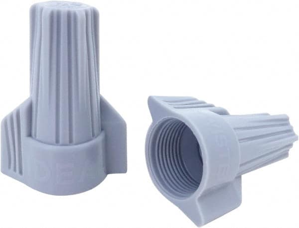 Ideal - 2, 14 to 2, 8 + 2, 12 AWG, 600 Volt, Flame Retardant, Wing Twist on Wire Connector - Gray, 221°F - Strong Tooling