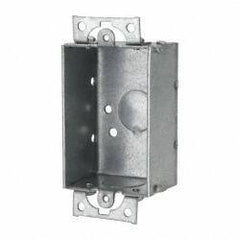 Cooper Crouse-Hinds - 1 Gang, (3) 1/2" Knockouts, Steel Rectangle Switch Box - 3" Overall Height x 2" Overall Width x 1-1/2" Overall Depth - Strong Tooling