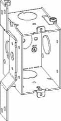 Cooper Crouse-Hinds - 1 Gang, (7) 1/2" Knockouts, Steel Rectangle Switch Box - 3" Overall Height x 2" Overall Width x 2" Overall Depth - Strong Tooling